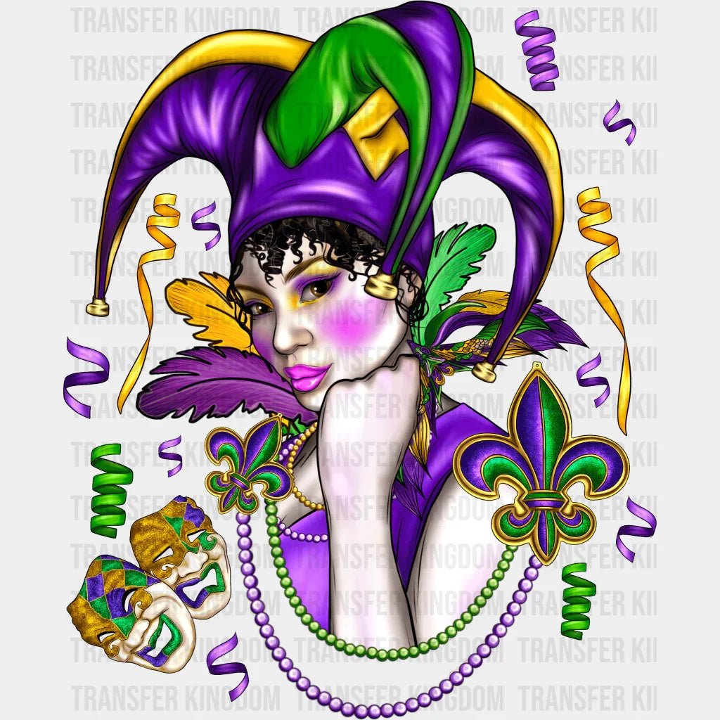 Mardi Gras Women Design- Dtf Heat Transfer