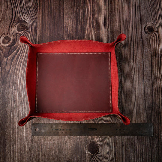 Faux Leather Elegant Serving Tray – Multi-Purpose Decorative & Organizer Tray