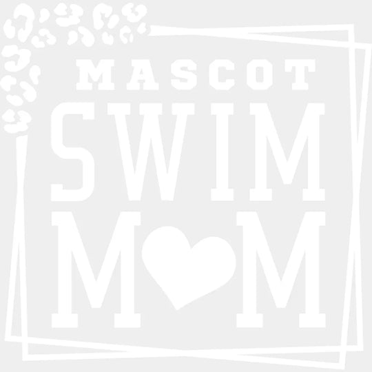 Mascot Swim Mom - Swimming DTF Transfer Adult Unisex - S & M (10’’) / Light Color Design (See Imaging)