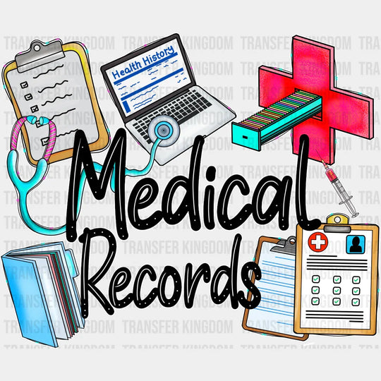 Medical Records - School Dtf Transfer Unisex S & M (10’’) / Light Color Design See Imaging