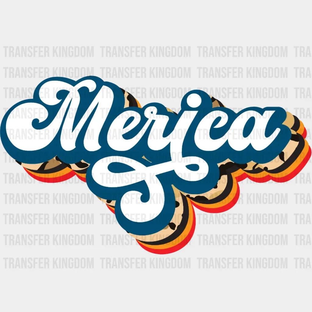 Merica Lettering Dtf Transfer