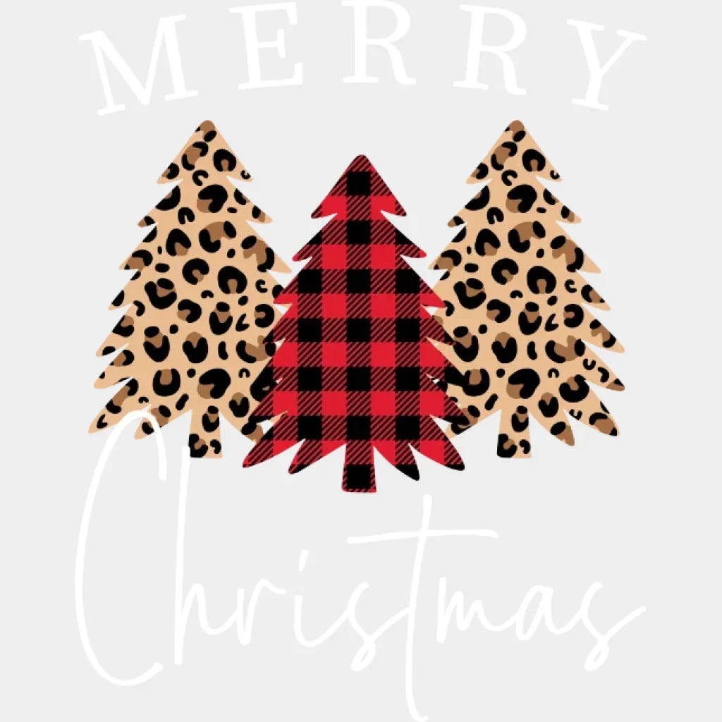 Merry Christmas Design Trees Dtf Heat Transfer