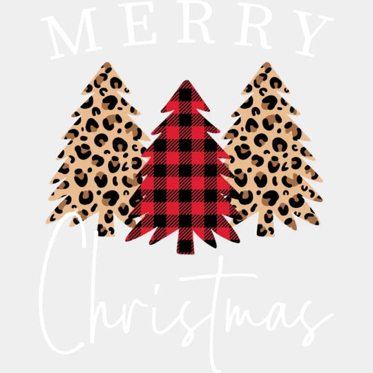 Merry Christmas Design Trees Dtf Heat Transfer