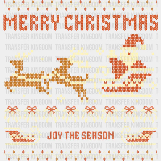 Merry Christmas Joy The Season - Christmas DTF Transfer