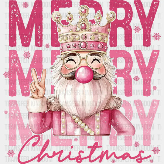 Merry Christmas Pink Design - Christmas DTF Transfer