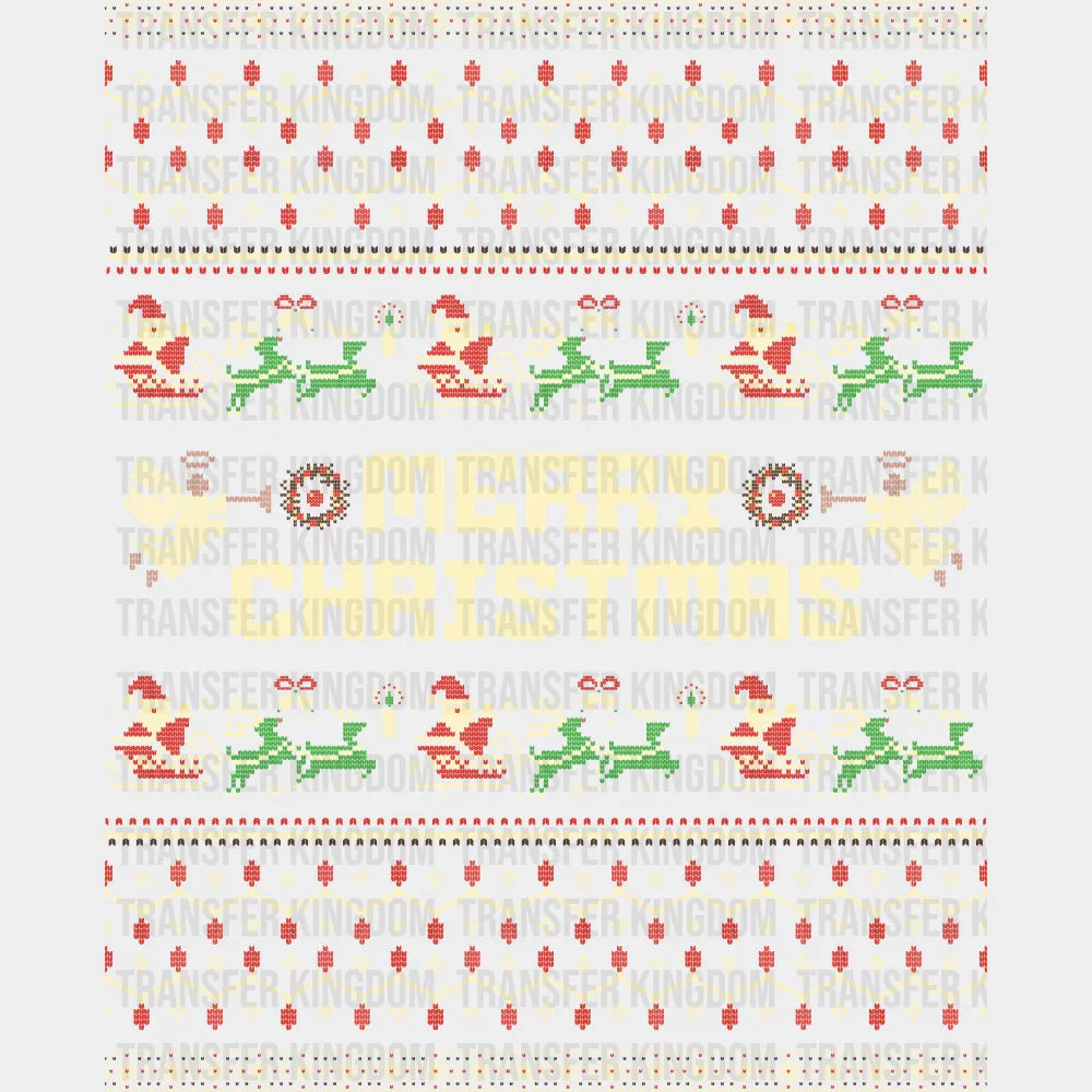 Merry Christmas Santa’s Sleigh - Christmas DTF Transfer
