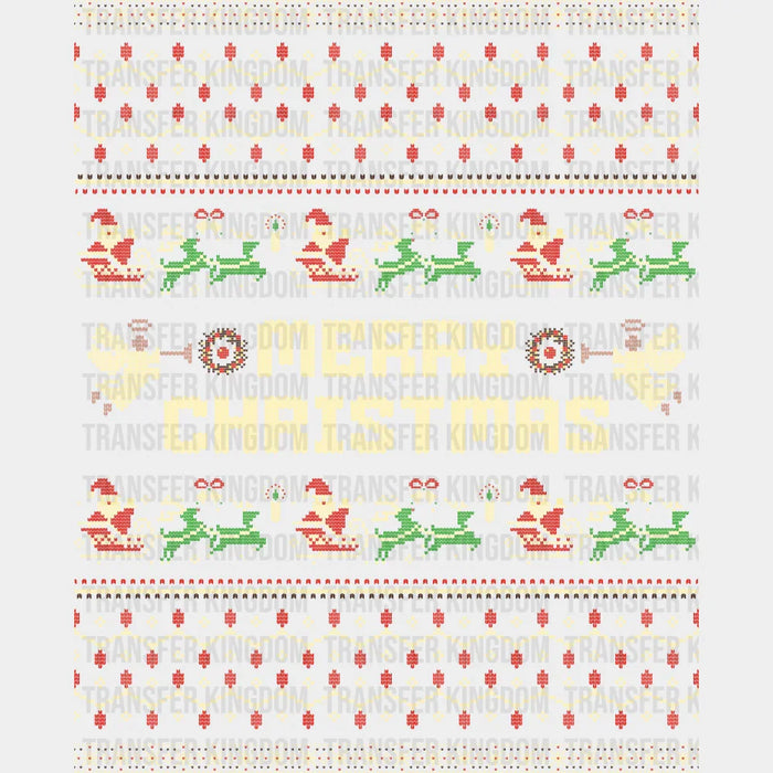 Merry Christmas Santa's Sleigh - Christmas DTF Transfer