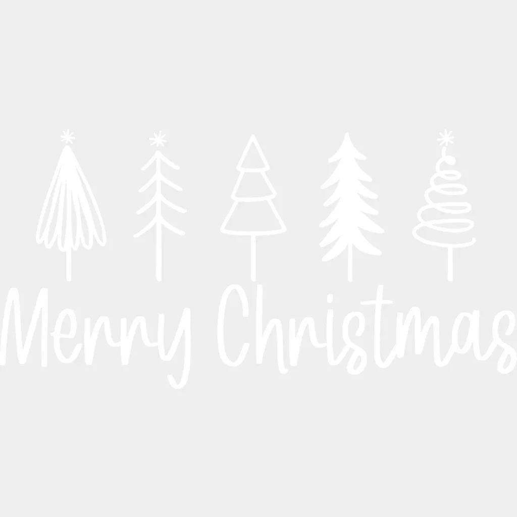 Merry Christmas Tree Design Dtf Heat Transfer