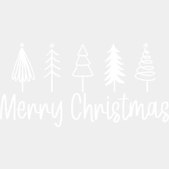 Merry Christmas Tree Design Dtf Heat Transfer