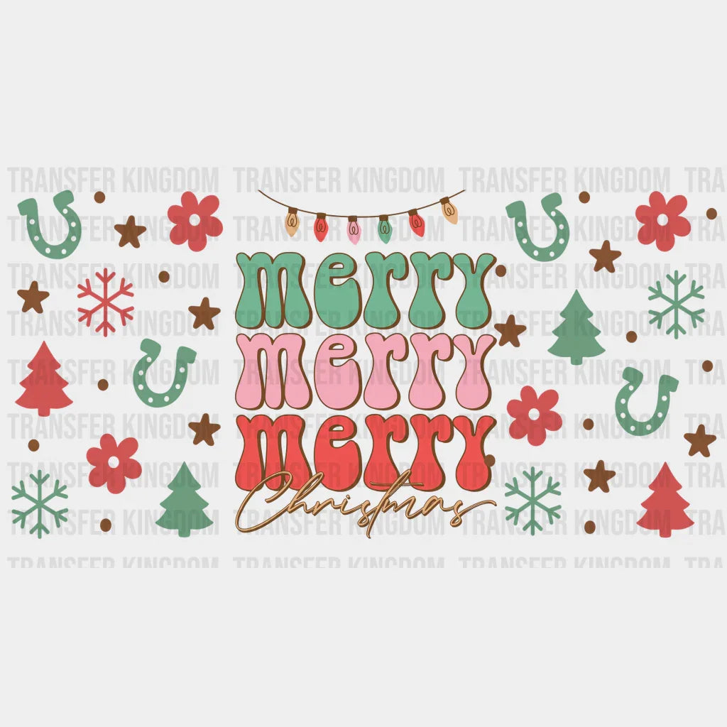 Merry Christmas Uv Dtf Wrap - Dtf Transfer