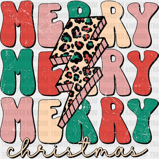 Merry Leopard Design Christmas Dtf Heat Transfer Unisex - S & M ( 10 ) / Retro See Imaging