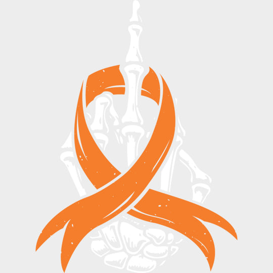 Middle Finger Ribbon - Leukemia DTF Transfers Adult Unisex - S & M (10’’) / Light Color Design (See Imaging)