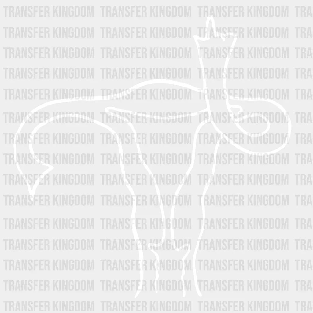 Middle Finger Uterus Design - Dtf Heat Transfer Unisex S & M ( 10 ) / Light Color See Imaging