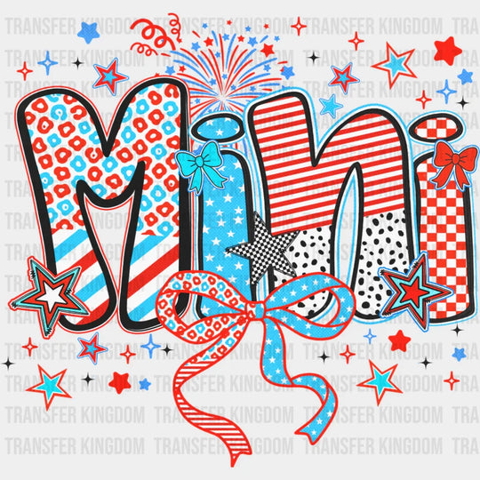 Mini Ribbons Stars And Fireworks - 4th Of July DTF Transfer