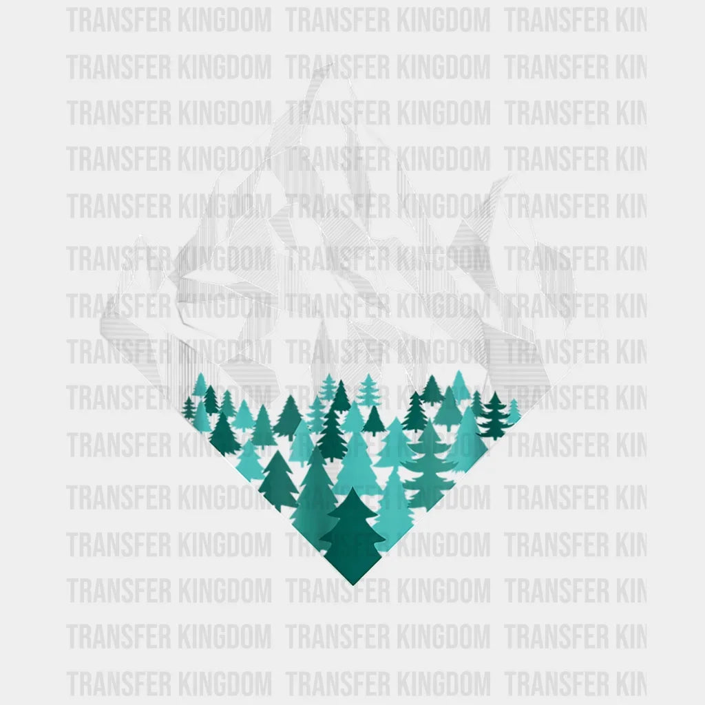 Minimal Mountains Geometry Outdoor - Hiking Nature Design Dtf Heat Transfer