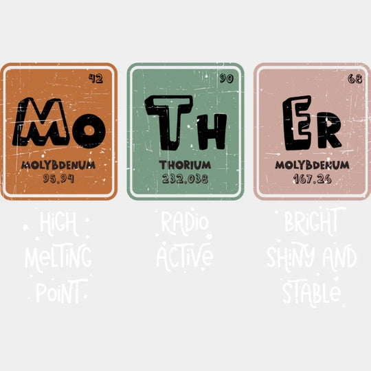 Mo Th Er High Melting Point Radioactive Bright Shiny Stable - Mother’s Day DTF Transfer Adult Unisex - S & M (10’’)