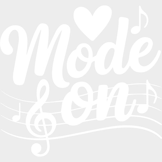 Mode On - Music DTF Transfers - Adult Unisex - S & M (10’’) / Light Color Design (See Imaging)