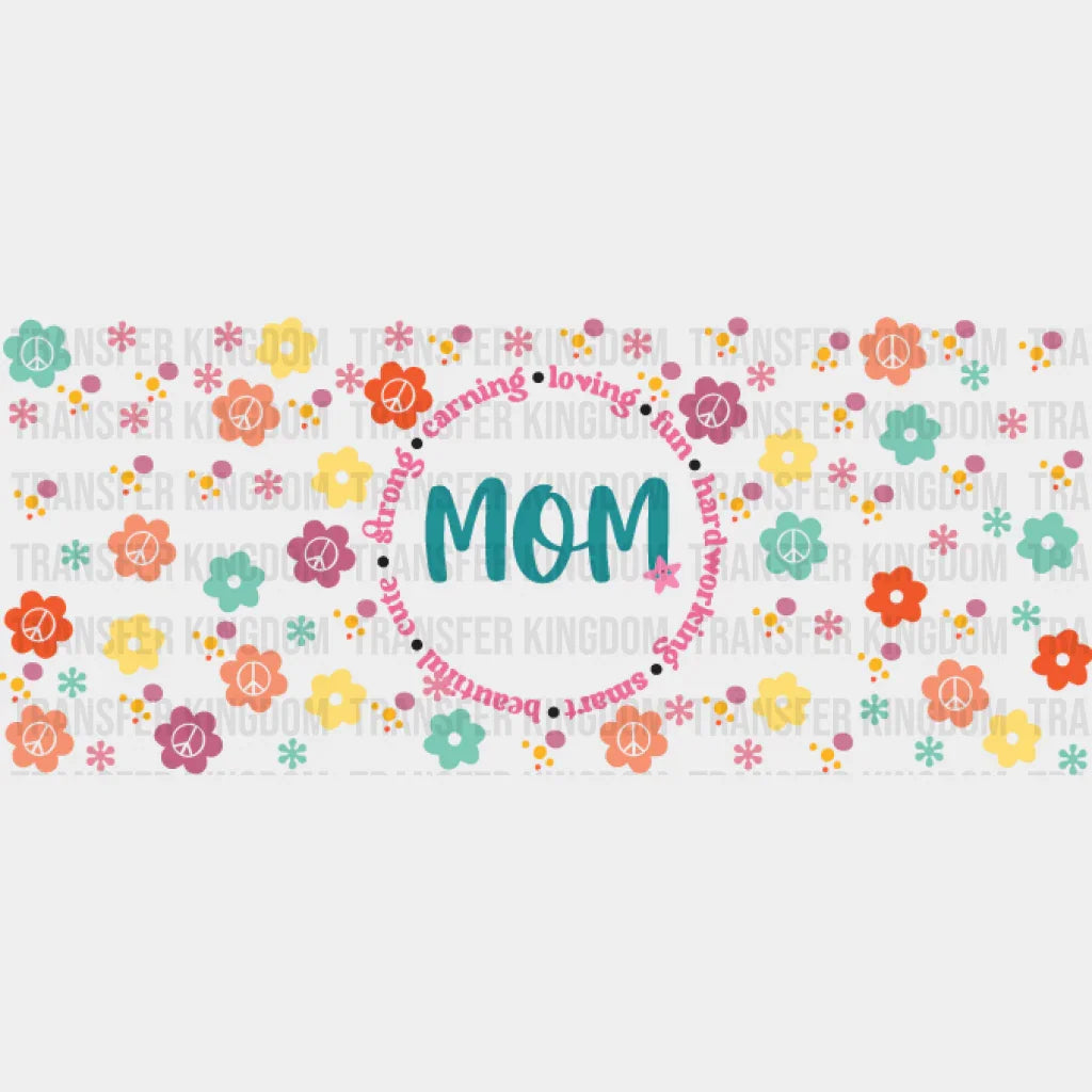 Mom Circular Design - Cup Wrap Uv Sticker Permanent Dtf Decal