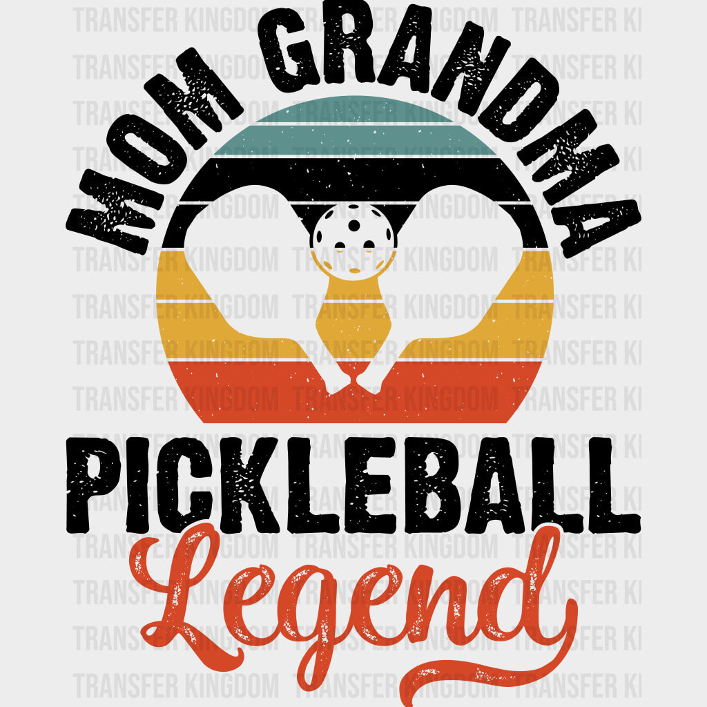 Mom Grandma Pickleball Legend Red Design - Pickleball DTF Transfers Adult Unisex - S & M (10’’) / Dark Color Design