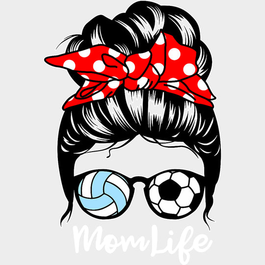 Mom Life - Volleyball DTF Transfers transfer-kingdom Light Color Design (See Imaging)