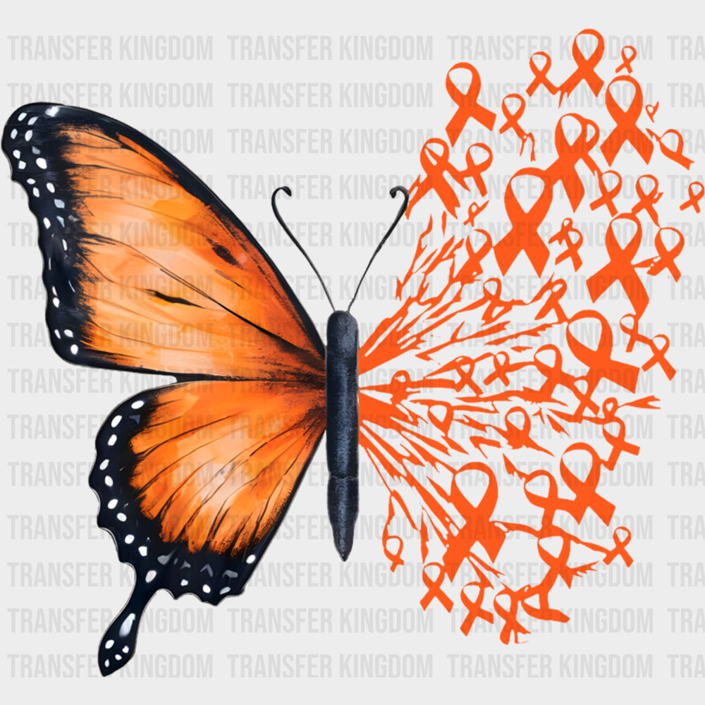 Monarch Butterfly & Ribbons - Leukemia DTF Transfers