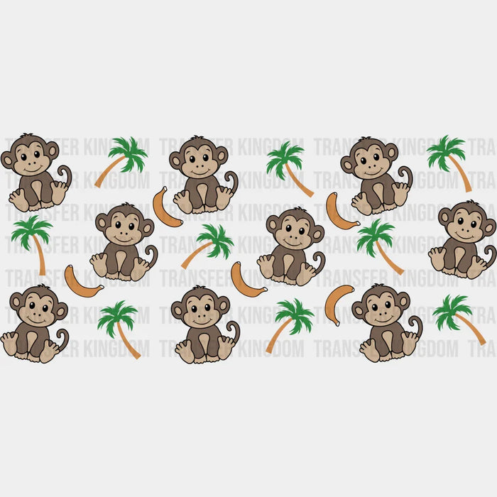 Monkey UV DTF Transfer Cup Wrap UV DTF Sticker