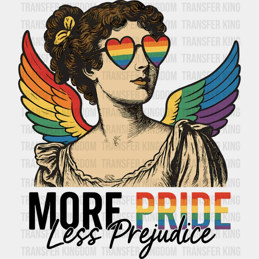 More Pride Less Prejudice - Gay DTF Transfer Adult Unisex - S & M (10’’) / Dark Color Design (See Imaging)