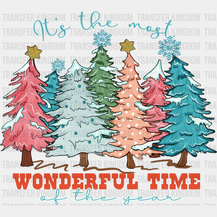 Most Wonderful Time Of The Year - Winter Iron On DTF Transfer
