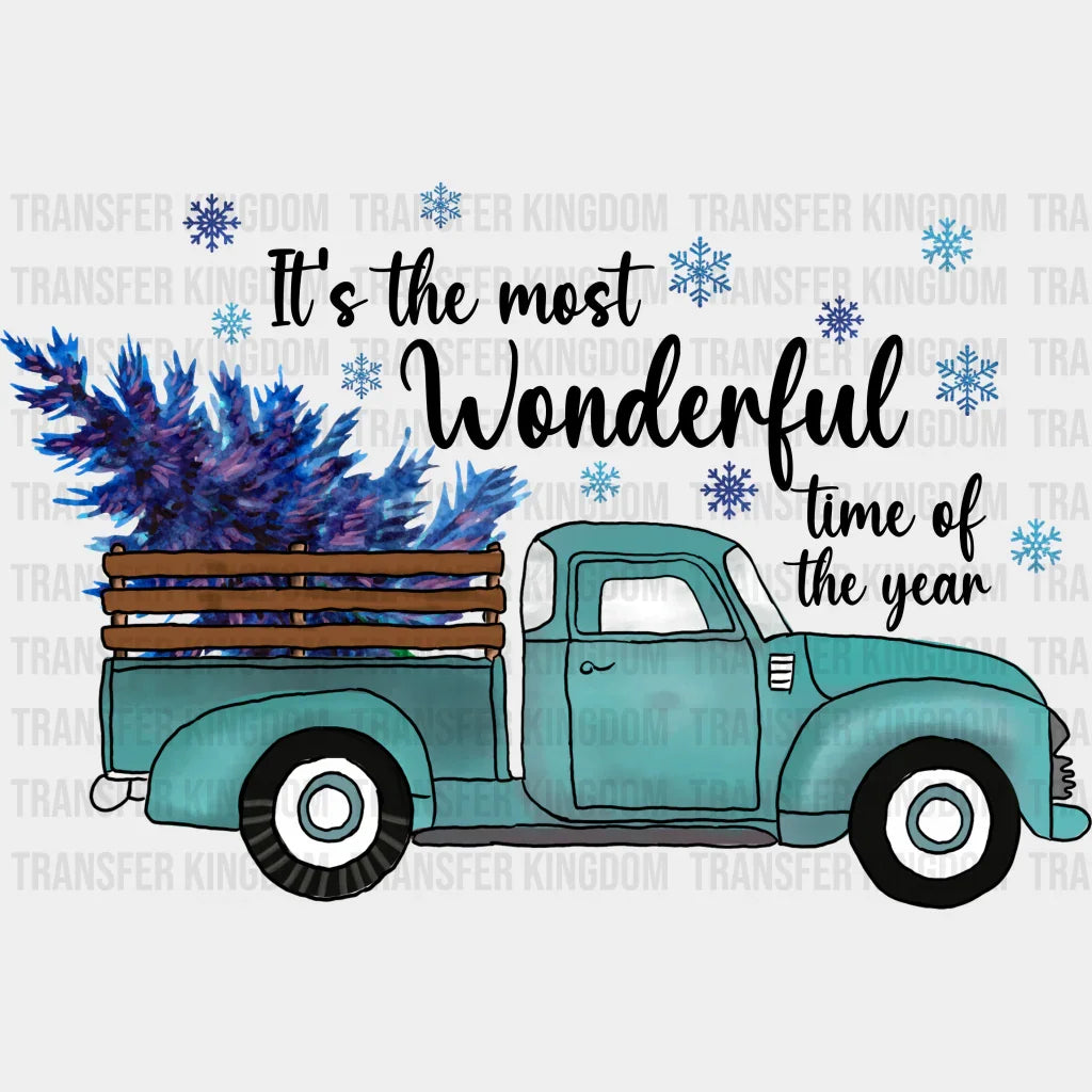 Most Wonderful Time - Winter Dtf Transfer Unisex S & M (10’’) / Dark Color Design See Imaging
