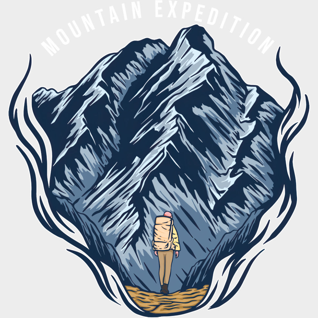 Mountain Expedition - Hiking DTF Transfers Adult Unisex - S & M (10’’) / Light Color Design (See Imaging)