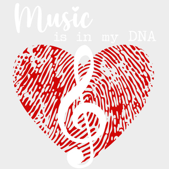 Music Is In My DNA - Music DTF Transfers transfer-kingdom Light Color Design (See Imaging)