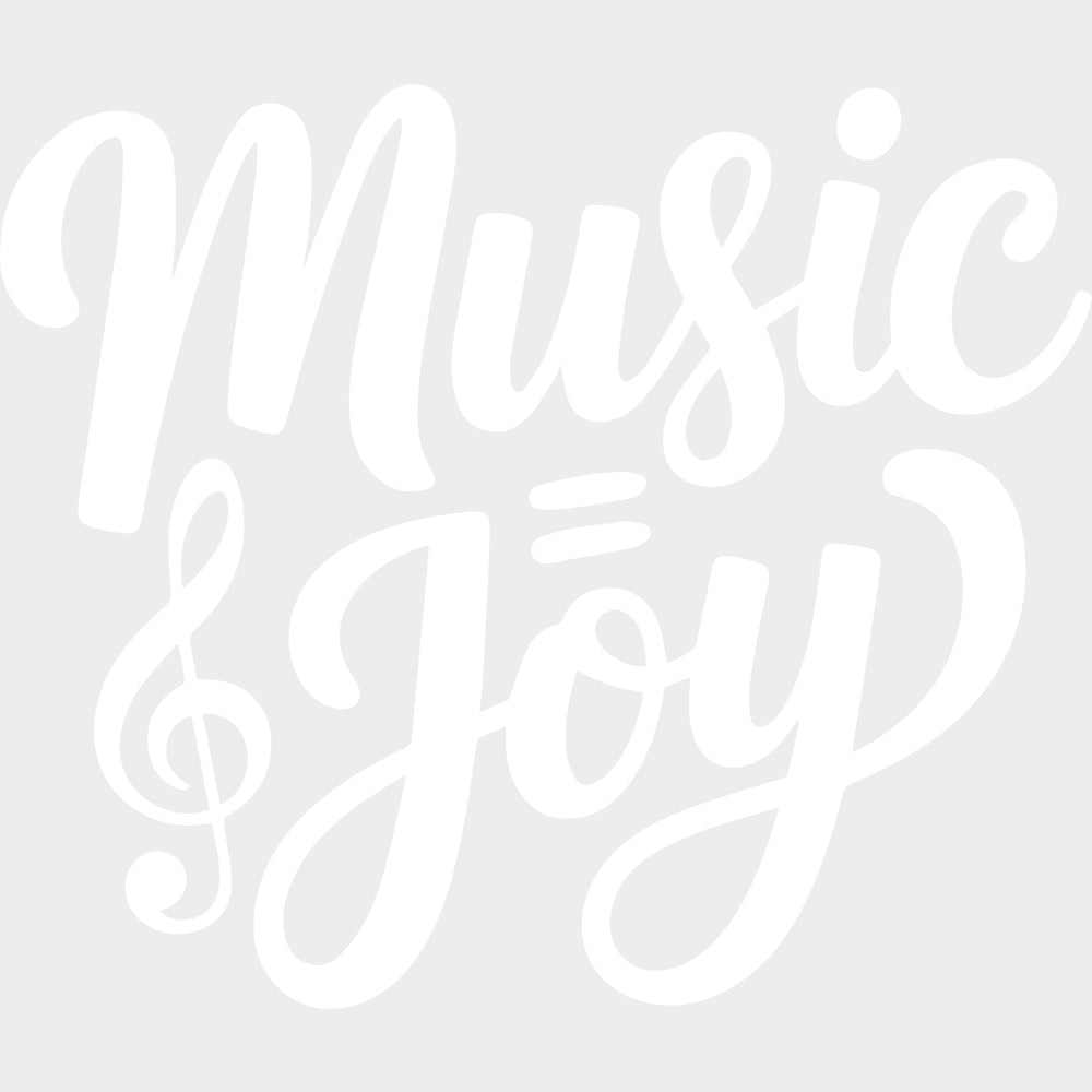 Music = Joy - Music DTF Transfers - Adult Unisex - S & M (10’’) / Light Color Design (See Imaging)