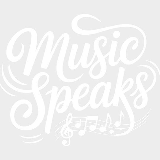 Music Speaks - Music DTF Transfers transfer-kingdom Light Color Design (See Imaging)