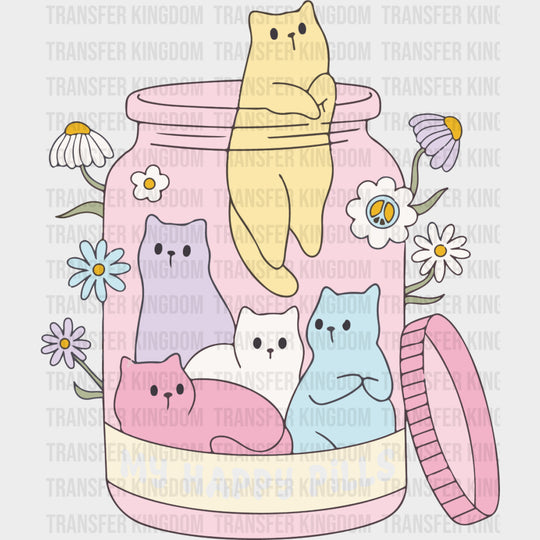 My Happy Pills, Cats - Mental Health DTF Transfers transfer-kingdom