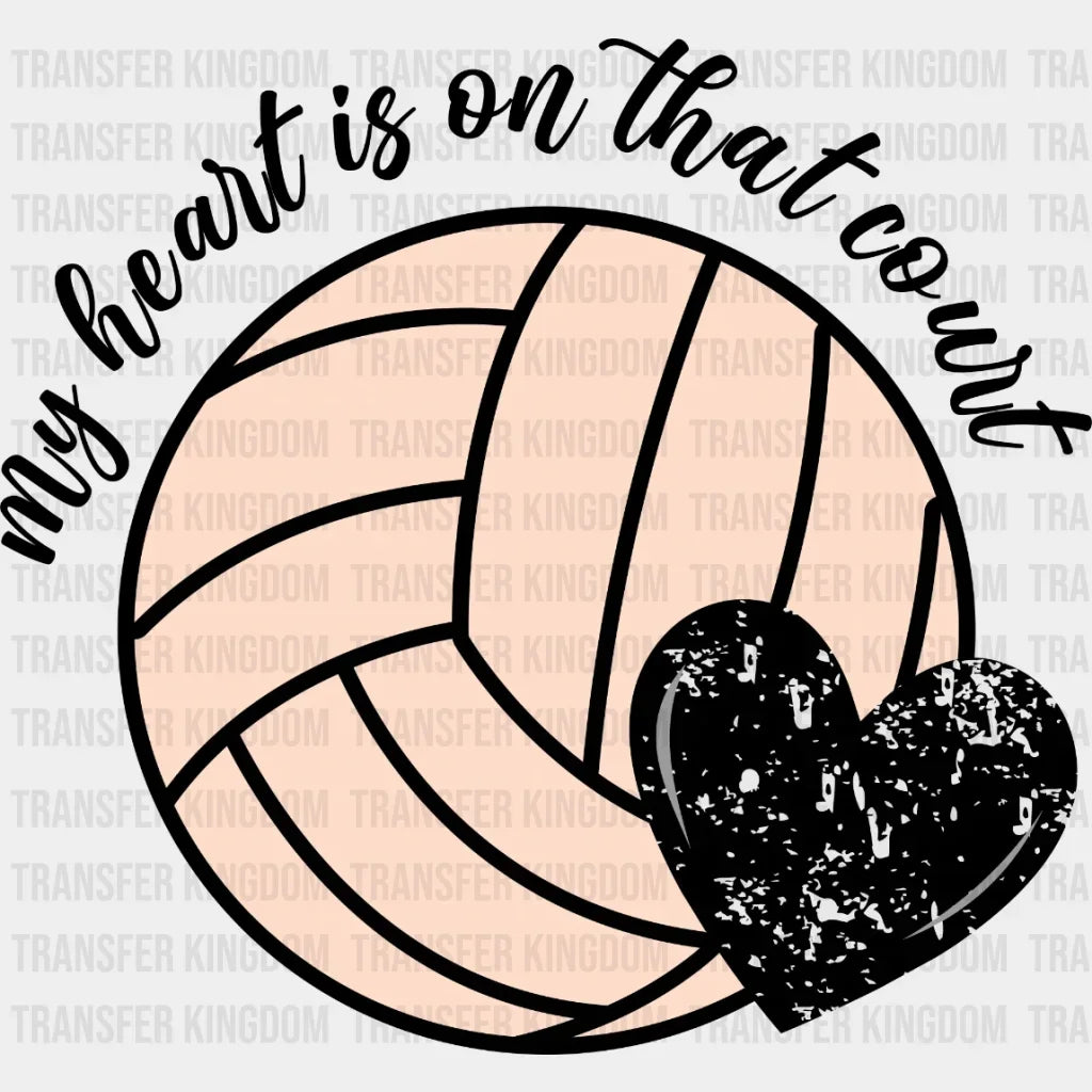 My Heart Is On That Court Dtf Transfer