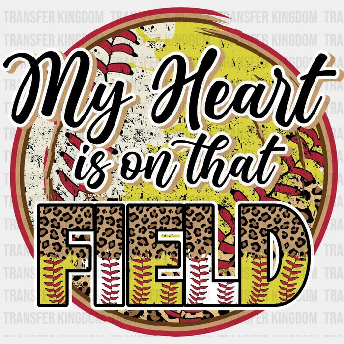 My Heart Is On That Field Leopard DTF Transfer