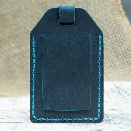 Custom Engraved Leather Luggage Tag