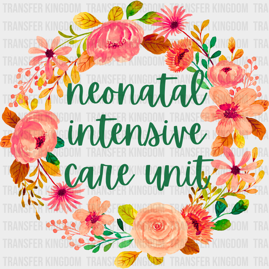 Neonatal Intensive Care Unit Flower Bouquet - NICU Nurse DTF Transfers