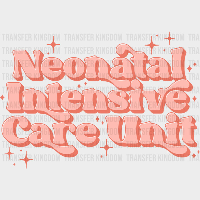 Neonatal Intensive Care Unit, Pink Stars - NICU Nurse DTF Transfers