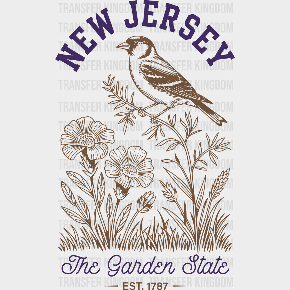 New Jersey The Garden State - States & Cities DTF Transfer