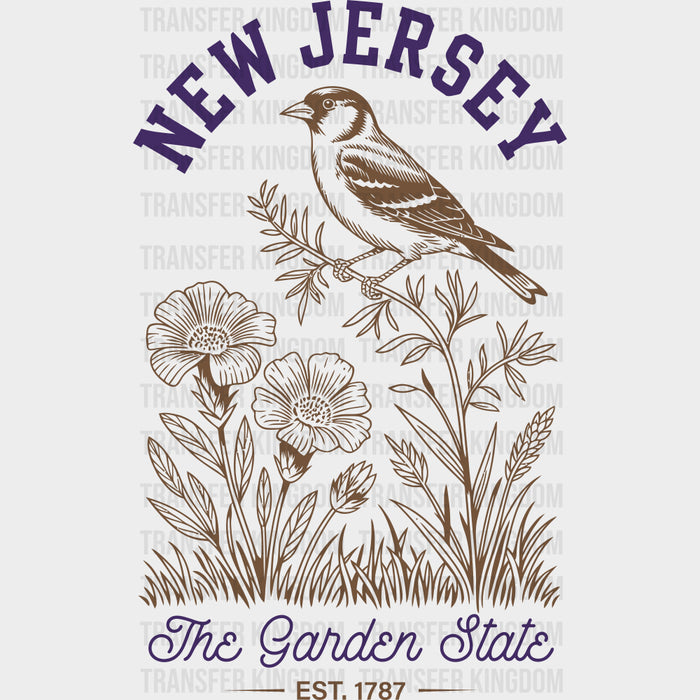 New Jersey The Garden State - States & Cities DTF Transfer