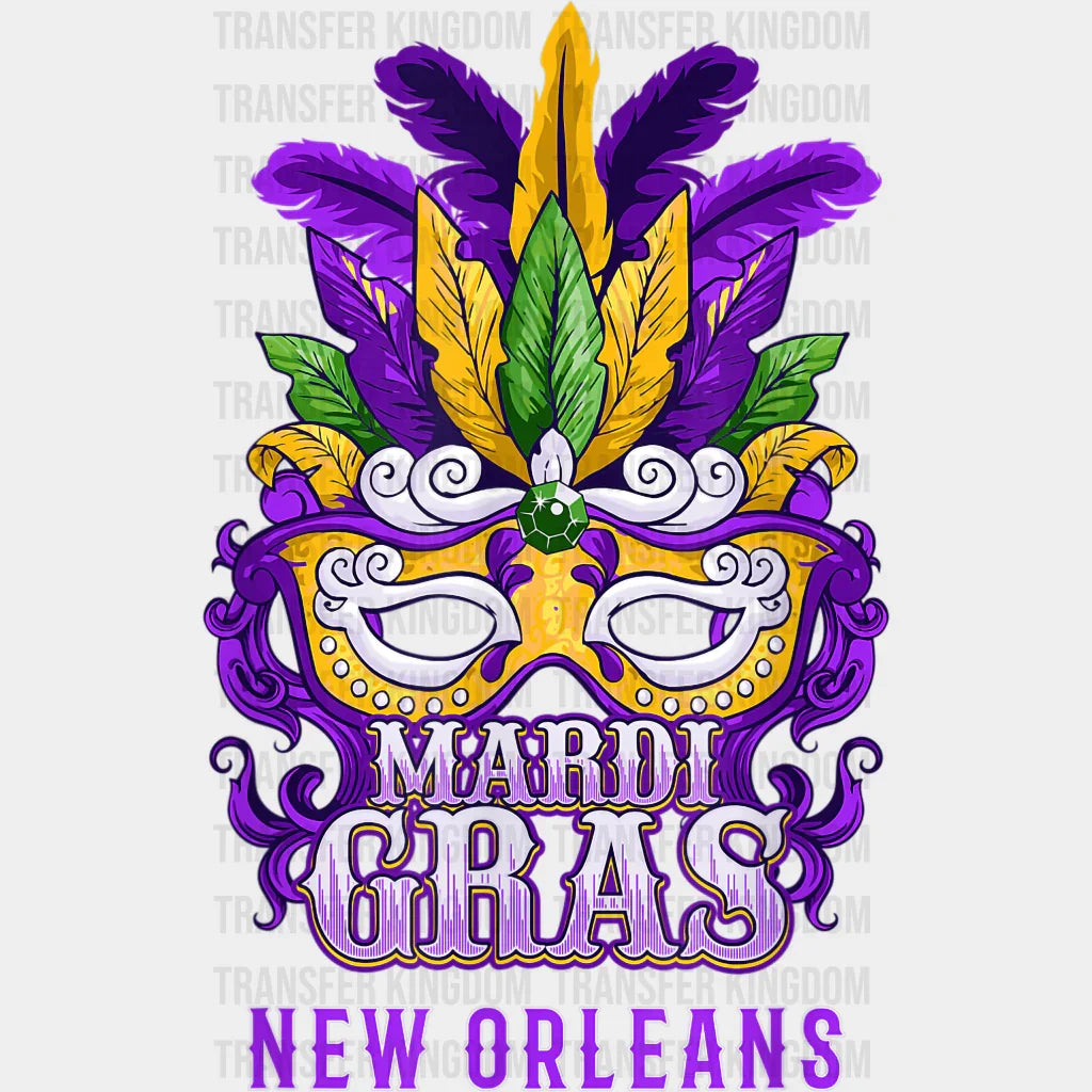 New Orleans Mardi Gras Design- Dtf Heat Transfer