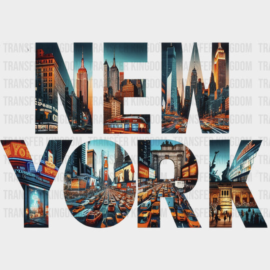 New York Landmarks - States & Cities DTF Transfer