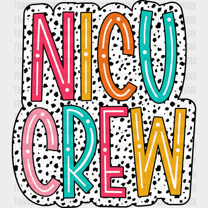 NICU Crew, Dotted B&W - NICU Nurse DTF Transfers