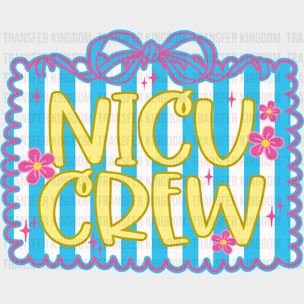 NICU Crew Pink Blue & White - NICU Nurse DTF Transfers