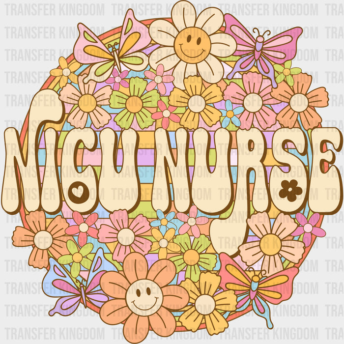 NICU Nurse, Flowers - NICU Nurse DTF Transfers