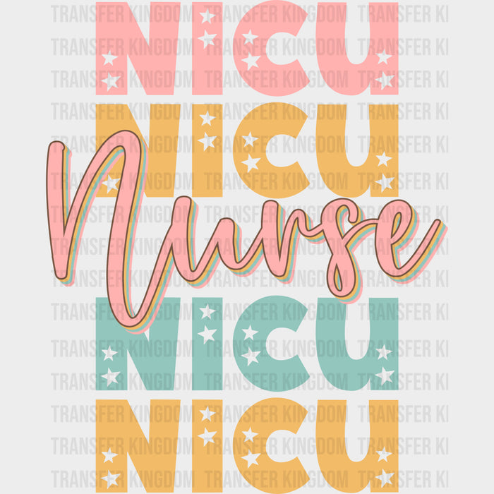 NICU Nurse, Star Shapes - NICU Nurse DTF Transfers