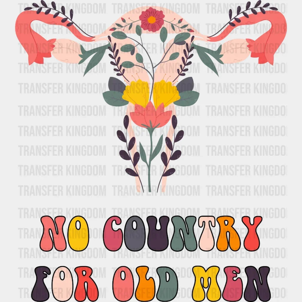 No Country For Old Men Uterus Design - Dtf Heat Transfer