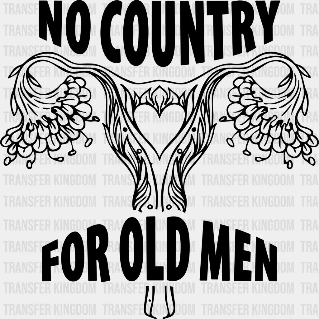 No Country For Old Men Uterus Design - Dtf Heat Transfer Unisex S & M ( 10 ) / Dark Color See