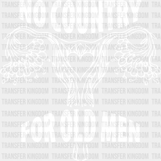 No Country For Old Men Uterus Design - Dtf Heat Transfer Unisex S & M ( 10 ) / Light Color See